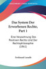 Das System Der Erworbenen Rechte, Part 1