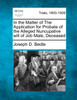 In the Matter of The Application for Probate of the Alleged Nuncupative will of Job Male, Deceased