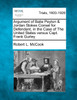 Argument of Balie Peyton & Jordan Stokes Consel for Defendant, in the Case of The United States versus Capt. Frank Gurley