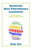 Achieving High Performance Leadership