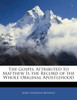 The Gospel Attributed to Matthew Is the Record of the Whole Original Apostlehood