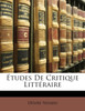 Etudes de Critique Littraire