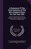 A Summary Of The Vital Statistics Of The New England States For The Year 1892