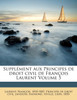Supplément aux Principes de droit civil de François Laurent Volume 5
