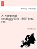 A korponai országgyűlés 1605-ben, etc.