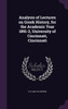 Analysis of Lectures on Greek History, for the Academic Year 1891-2, University of Cincinnati, Cincinnati