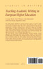Teaching Academic Writing in European Higher Education