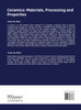 Ceramics : Materials, Processing and Properties