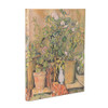 Cezanne s Terracotta Pots and Flowers Ultra Lined Hardback Journal (Elastic Band Closure)