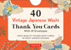 Vintage Washi Designs, 40 Thank You Cards with Envelopes