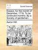 Essays, for the month of December, 1716. To be continued monthly. By a Society of gentlemen. ...