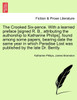 The Crooked Six-pence. With a learned preface [signed R. B., attributing the authorship to Katharine Philips], found among some papers, bearing date the same year in which Paradise Lost was published by the late Dr. Bently.