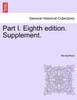 Part I. Eighth edition. Supplement.