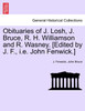 Obituaries of J. Losh, J. Bruce, R. H. Williamson and R. Wasney. [Edited by J. F., i.e. John Fenwick.]