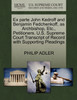 Ex parte John Kedroff and Benjamin Fedchenkoff, as Archbishop, Etc., Petitioners. U.S. Supreme Court Transcript of Record with Supporting Pleadings