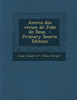 Acerca DOS Versos de Joao de Deus - Primary Source Edition