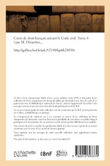 Cours de droit français suivant le Code civil. Tome 4