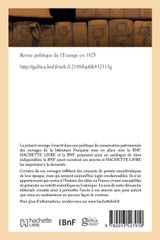 Revue politique de l'Europe en 1825 Revue politique de l'Europe en 1825