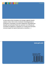 Die Problematik des Terminus Gerundium im modernen Englisch