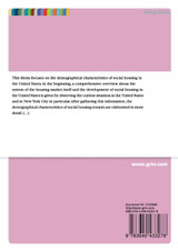 Demographical Characteristics of Social Housing in the United States Demographical Characteristics of Social Housing in the United States