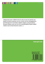 Die Auswirkungen des demographischen Wandels auf den ÖPNV Die Auswirkungen des demographischen Wandels auf den ÖPNV