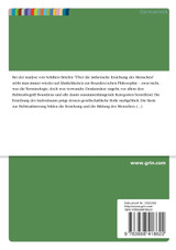 Bildung und Erziehung in Schillers "Über die ästhetische Erziehung des Menschen" Bildung und Erziehung in Schillers "Über die ästhetische Erziehung des Menschen"