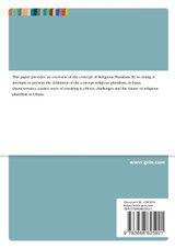 An Overview of the Concept of Religious Pluralism. Case Study of the Ghanaian Milieu