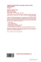 Laser Interaction and Related Plasma Phenomena