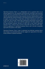 Operational Quantum Theory I Operational Quantum Theory I