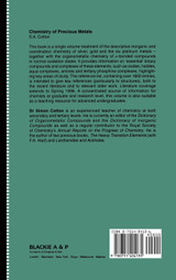 Chemistry of Precious Metals