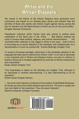 Africa and the African Diaspora Africa and the African Diaspora