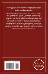 Handbook for Shoe and Leather Processing - Leathers, Tanning, Fatliquoring, Finishing, Oiling, Waterproofing, Spotting, Dyeing, Cleaning, Polishing, R