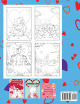 Valentine's day colorink book for kids animals