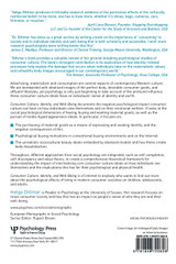 Consumer Culture, Identity and Well-Being