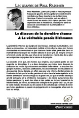 Le discours de la dernière chance & Le véritable procès Eichmann