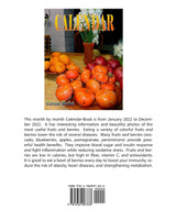 Calendar 2022. Super Food. Fruits. Berries