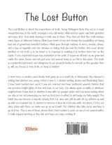 The Lost Button The Lost Button