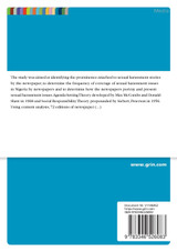 Press coverage of Sexual harassment in Nigeria University Press coverage of Sexual harassment in Nigeria University