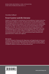 Ernst Cassirer und die Literatur Ernst Cassirer und die Literatur