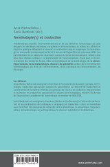 Terminologie(s) et traduction
