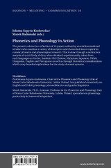 Phonetics and Phonology in Action Phonetics and Phonology in Action