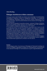 Éthique chrétienne et bien commun Éthique chrétienne et bien commun