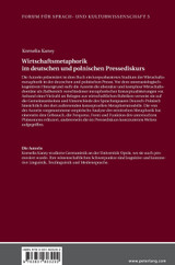 Wirtschaftsmetaphorik im deutschen und polnischen Pressediskurs Wirtschaftsmetaphorik im deutschen und polnischen Pressediskurs