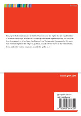 The Right to Equality and Non-Discrimination of the LGBT Community. A Comparison Between the United States and Kenya The Right to Equality and Non-Discrimination of the LGBT Community. A Comparison Between the United States and Kenya