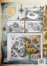 Treasure Maps Coloring Book for Adults
