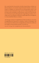Geschichte und Kritik der Erkenntnistheorie Geschichte und Kritik der Erkenntnistheorie