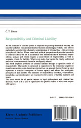 Responsibility and Criminal Liability Responsibility and Criminal Liability
