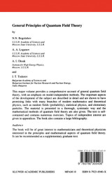 General Principles of Quantum Field Theory