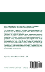 Root Demographics and Their Efficiencies in Sustainable Agriculture, Grasslands and Forest Ecosystems