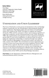 Unionization and Union Leadership Unionization and Union Leadership